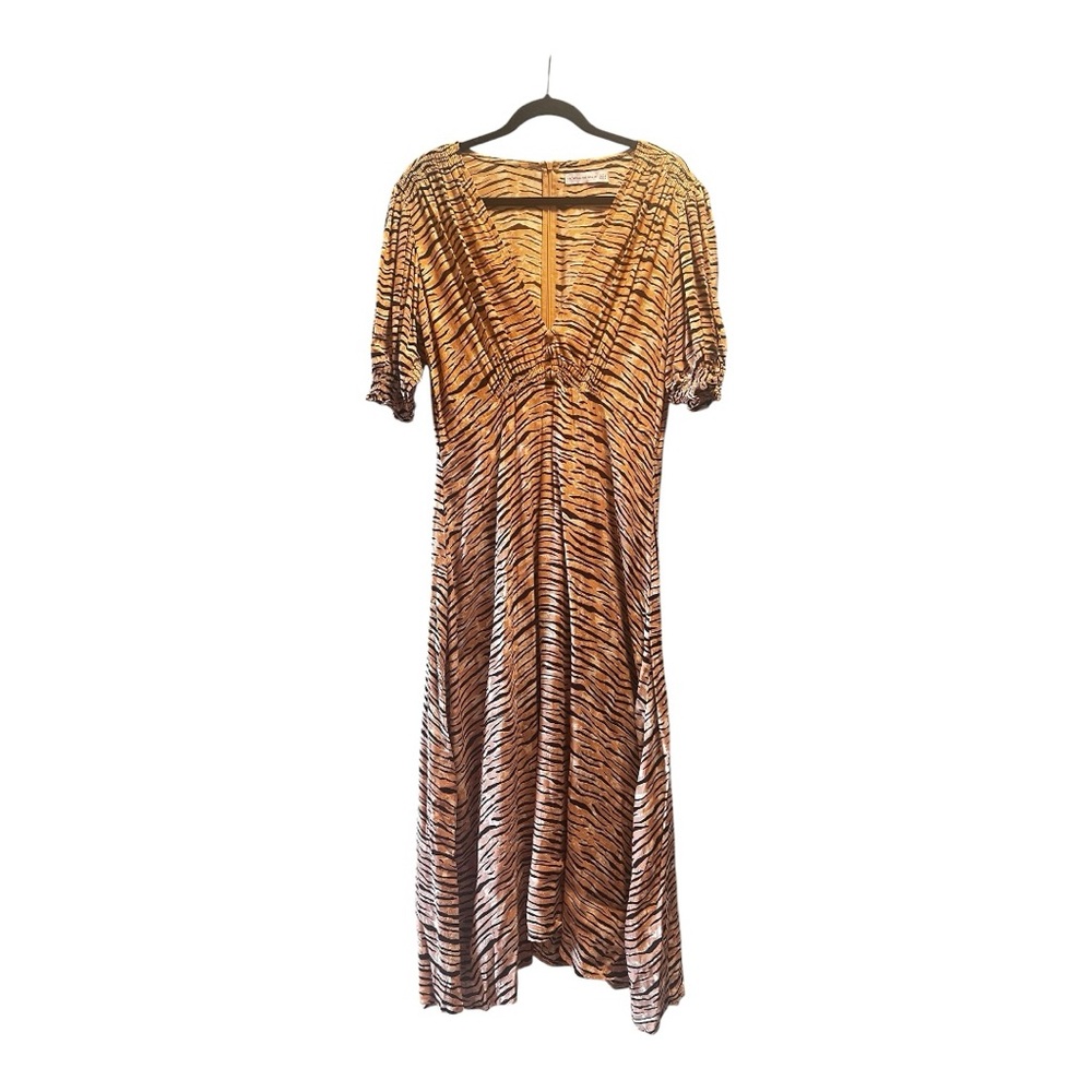 Faithfull the Brand Marie Louise Midi Dress Wyldie Animal Print